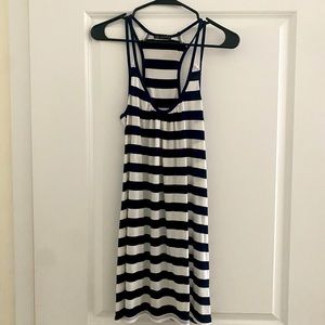 TJ MAXX Navy and White Striped Dress